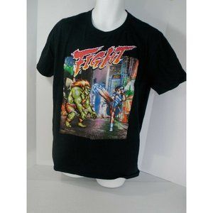 STREET FIGHTER II Arcade Games T Shirt Black size LARGE Capcon Spencer's